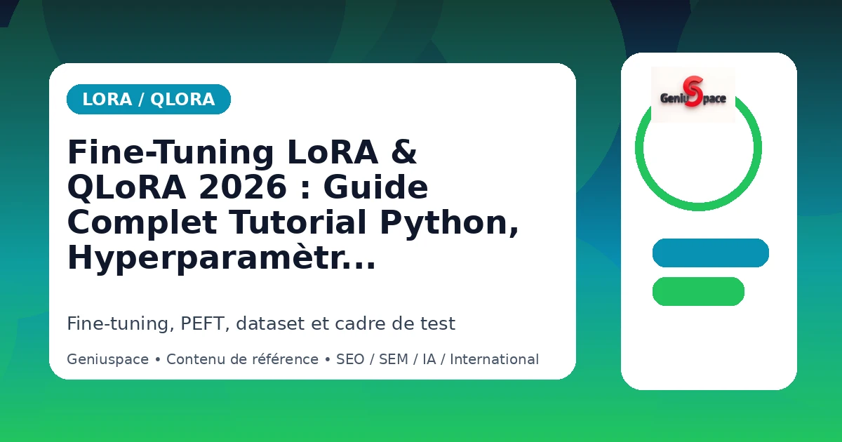 Fine-Tuning LoRA QLoRA 2026 Guide Complet — Adapter LLM données métier — Geniuspace